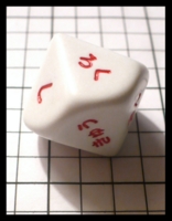 Dice : Dice - 10D - Koplow Japanese Word Numbers White and Red Die - Troll and Toad Dec 2010
